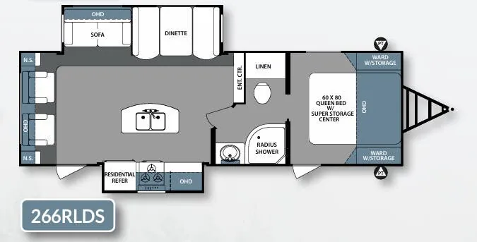 Forest River Surveyor 266RLDS floor plan