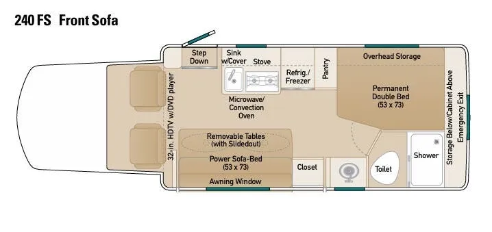 Coach House Platinum II 240 FS floor plan