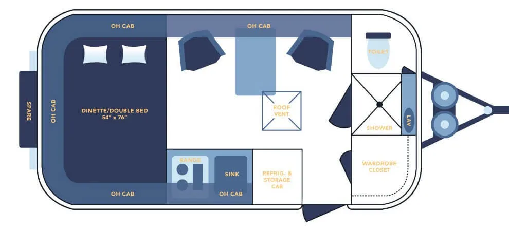 Casita Freedom DELUXE floor plan