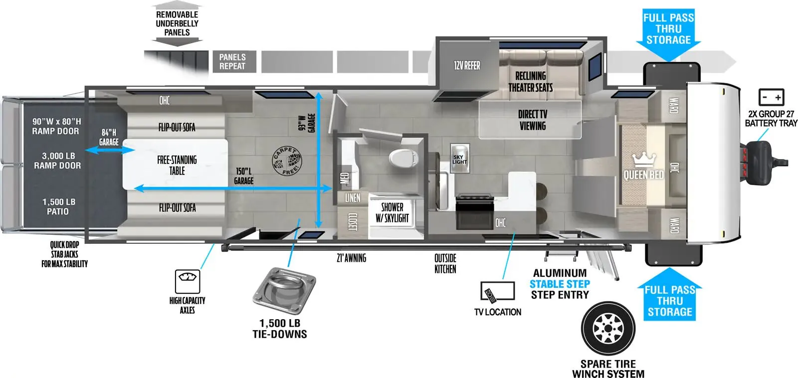 Forest River Wildwood FSX Max Series 290RTK floor plan