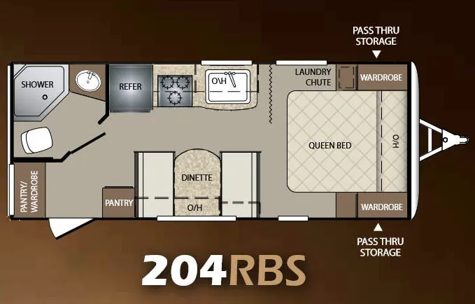 Keystone Bullet 204RBS floor plan