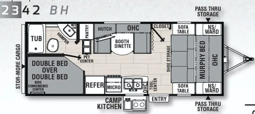 Coachmen Northern Spirit 2342 BH floor plan