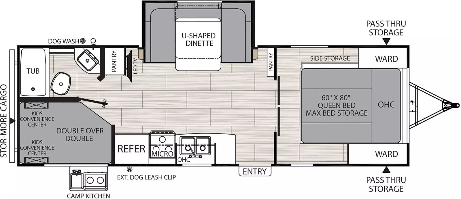 2022 Coachmen Northern Spirit 2549BHX - Floor plan