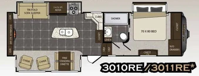 Keystone Alpine 3011RE floor plan