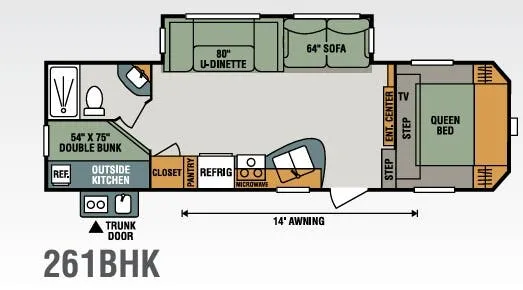 K-Z Sportsmen 261BHK floor plan