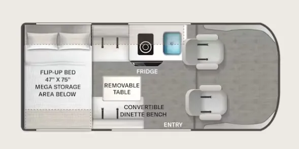 Thor Motor Coach Coleman Van 17D floor plan