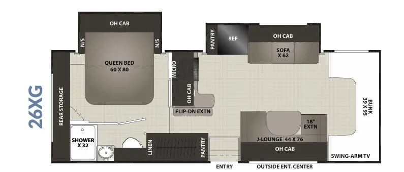 Coachmen Cross Trek XL 26XG floor plan