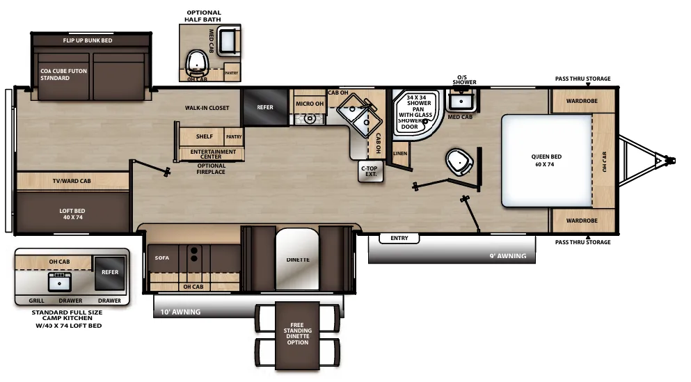 2018 Coachmen Catalina Legacy Edition 313DBDSCK - Floor plan