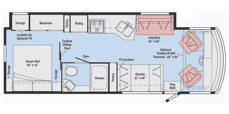 2017 Winnebago Vista 29V floor plan