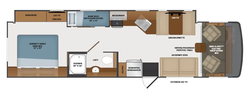 Fleetwood Flair 34J floor plan