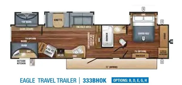 Jayco Eagle 333BHOK floor plan