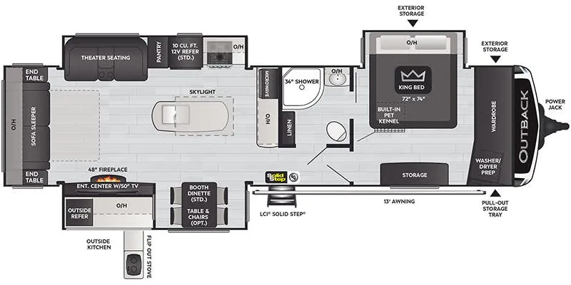 2022 Keystone Outback 330RL - Floor plan