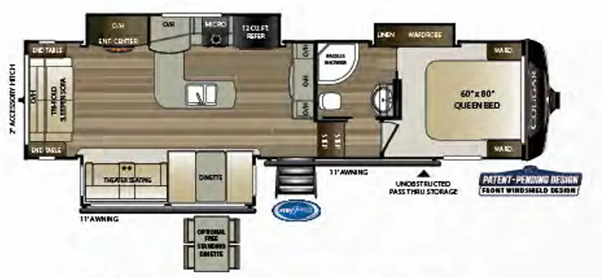 Keystone Cougar 307RES floor plan