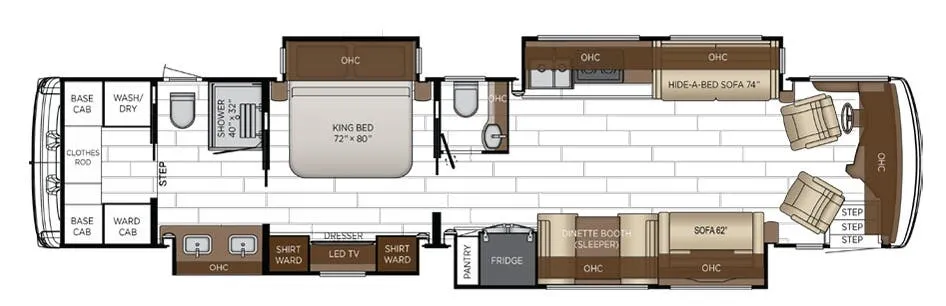 Newmar Dutch Star 4345 FREIGHTLINER floor plan