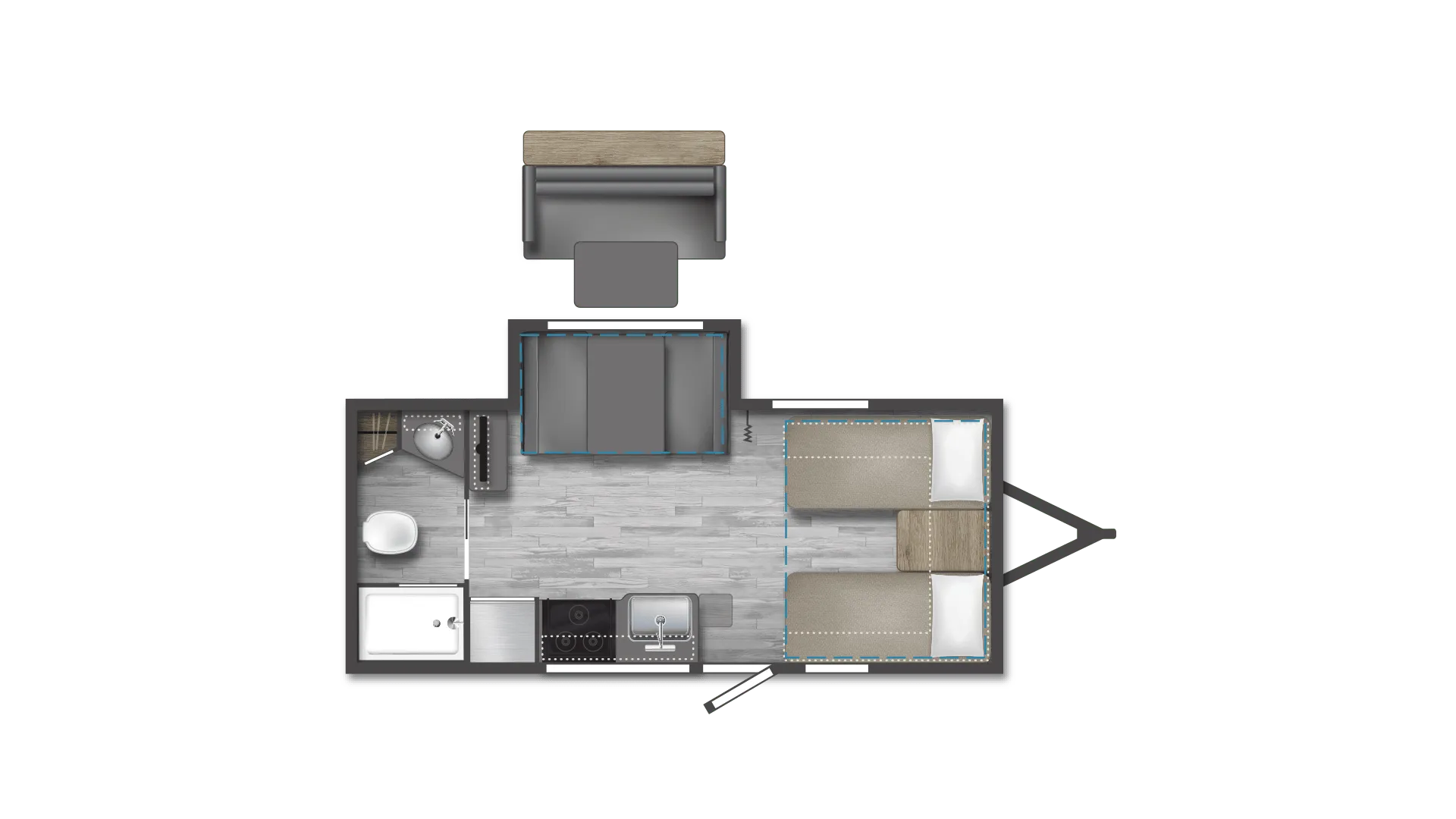 Winnebago Micro Minnie FLX 2108TB floor plan
