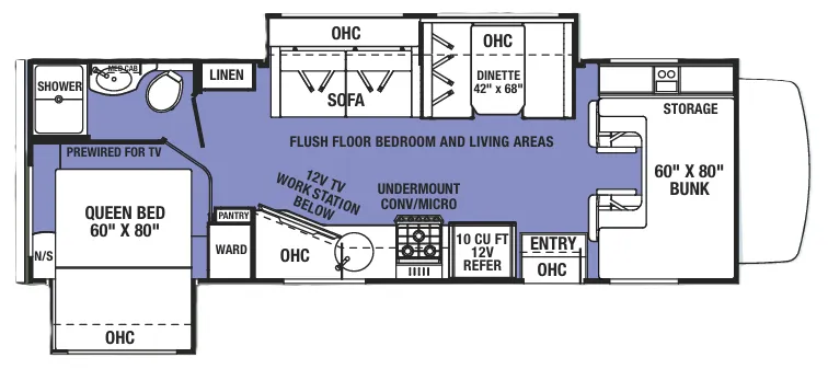 Forest River Sunseeker LE 2550DSLE floor plan