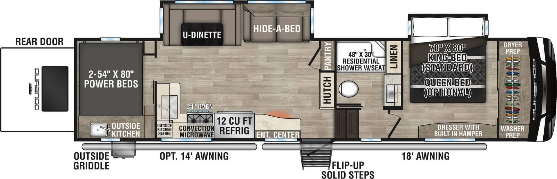 K-Z Durango D311BHD floor plan