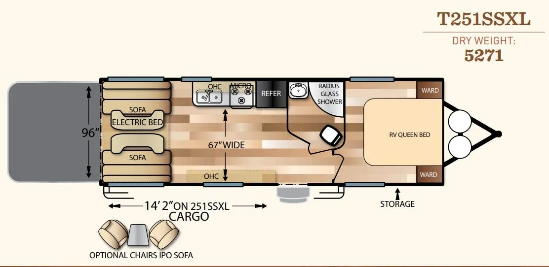 Forest River Salem Cruise Lite 251SSXL floor plan