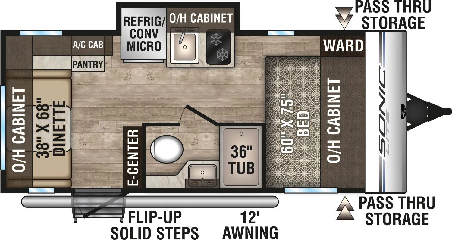 Venture RV Sonic Lite SL169VRD floor plan