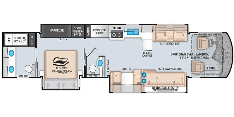 Thor Motor Coach Venetian F42 floor plan