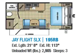 Jayco Jay Flight SLX 195RB floor plan