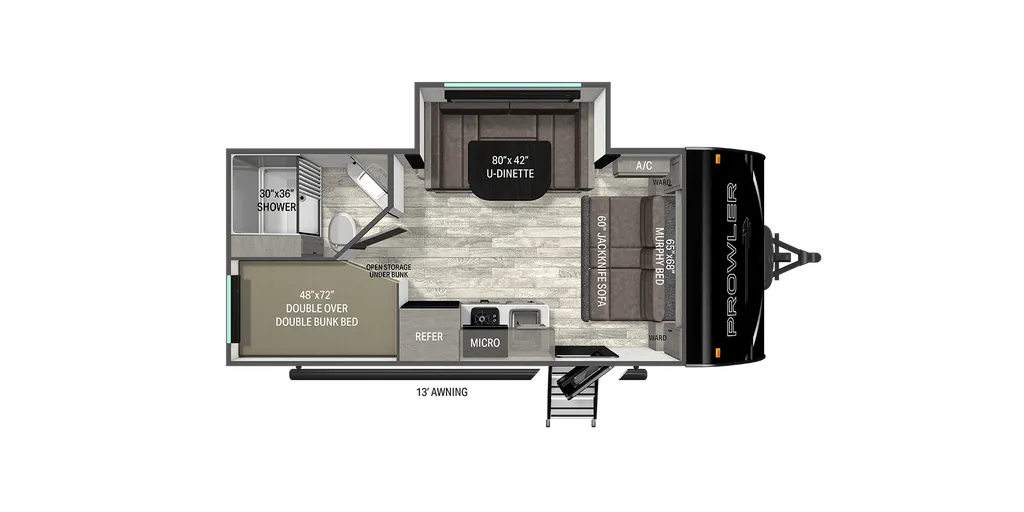 2026 Heartland Prowler 1802MBS floor plan