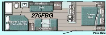 Gulf Stream Ameri-Lite Ultra-Lite 275FBG floor plan
