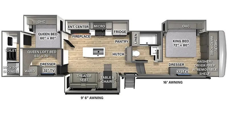2025 Palomino Columbus 376DS floor plan