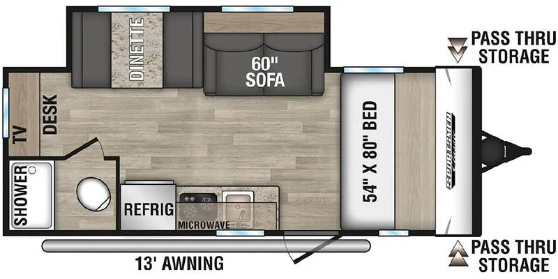 K-Z Sportsmen Classic 181SS floor plan