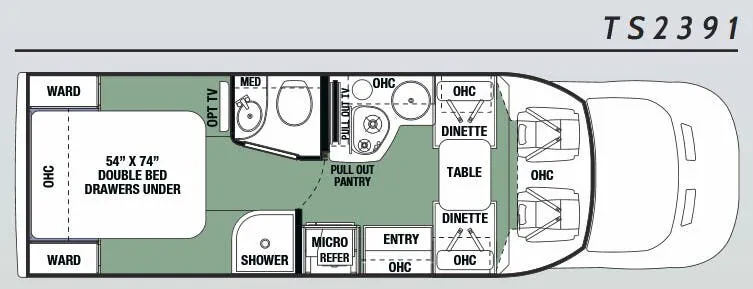 Forest River Forester TS TS2391 floor plan