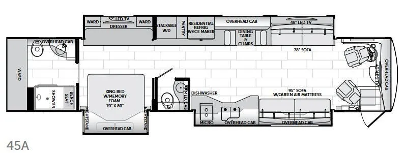 American Coach American Dream 45A floor plan