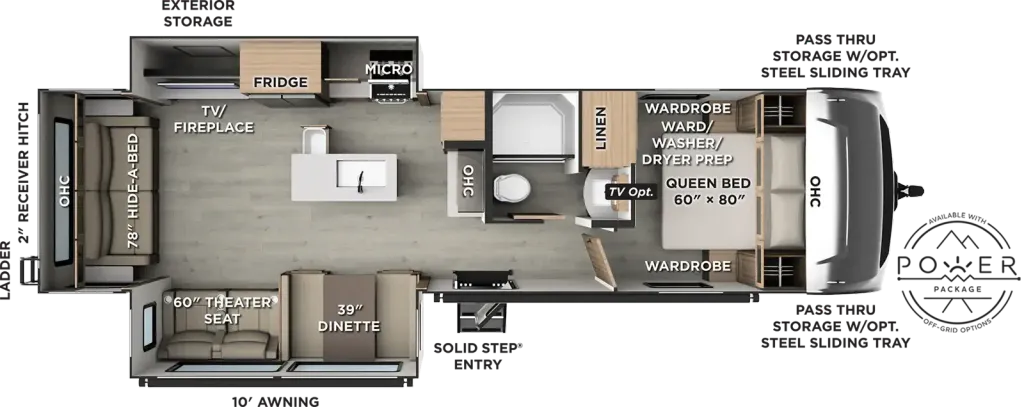 2027 Forest River Rockwood Ultra Lite 2916RL floor plan