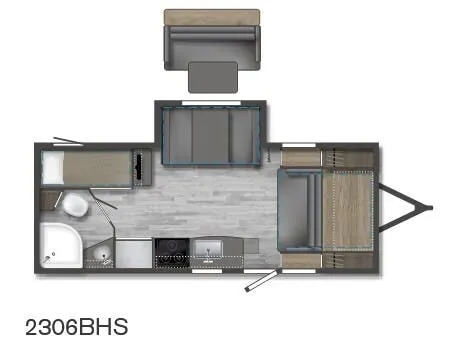 Winnebago Micro Minnie 2306BHS floor plan