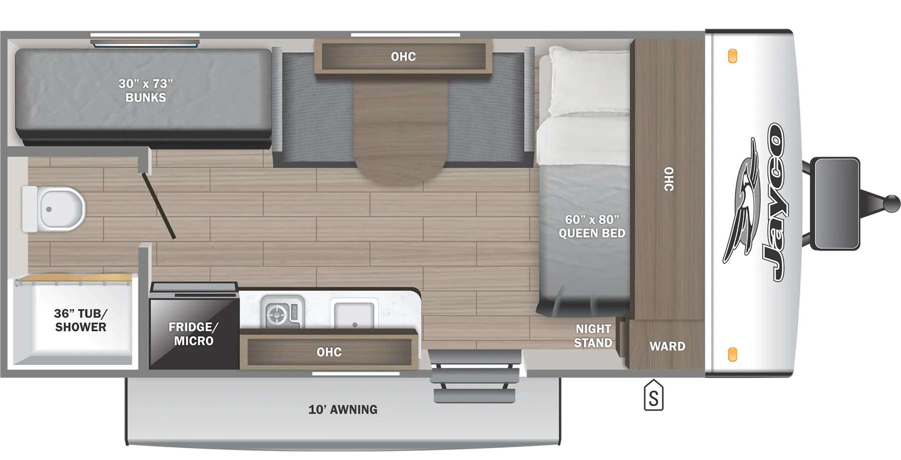 2026 Jayco Jay Feather Air SL 17BHSL - Floor plan