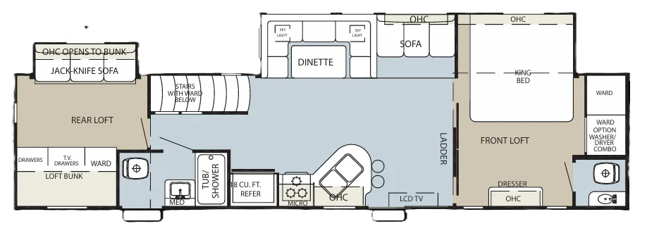 Forest River Cherokee 40DL floor plan