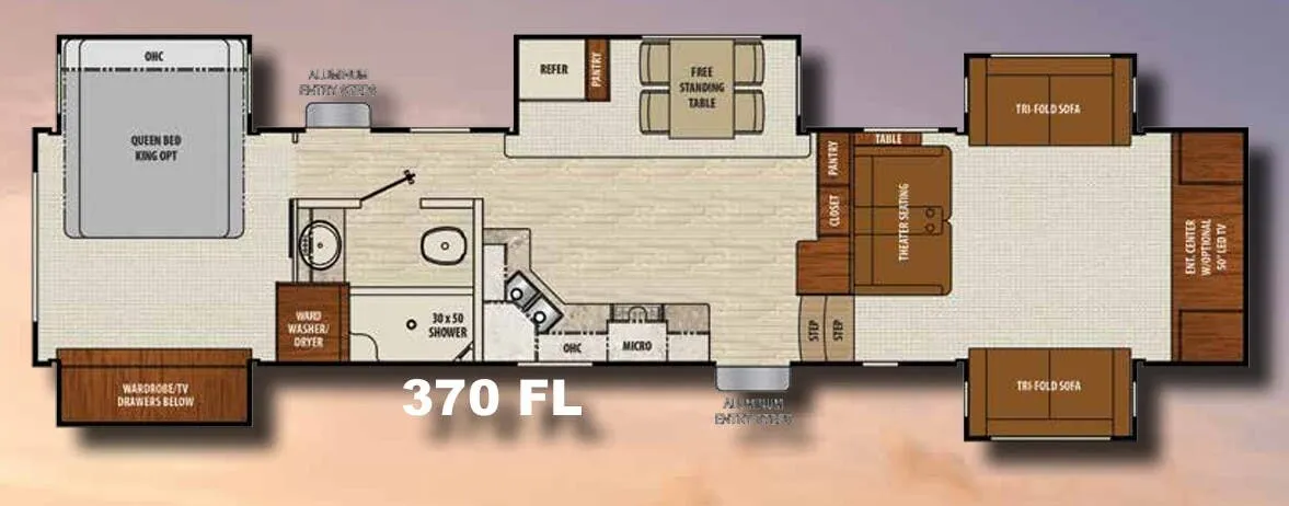 Coachmen Chaparral 370FL floor plan