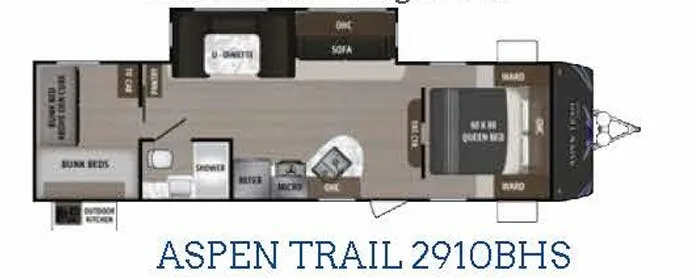 Dutchmen Aspen Trail 2910BHS floor plan