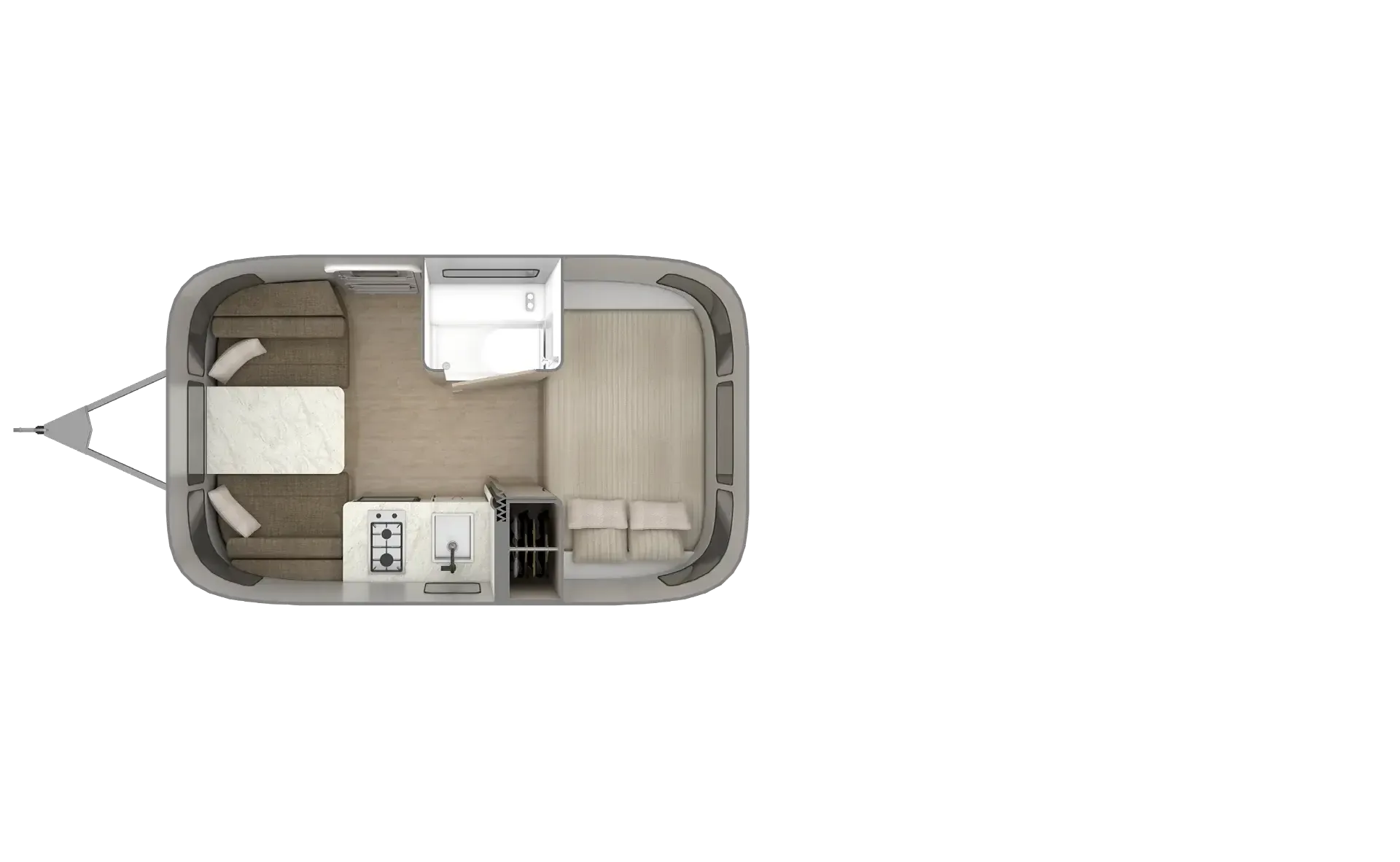 Airstream Caravel 16RB floor plan