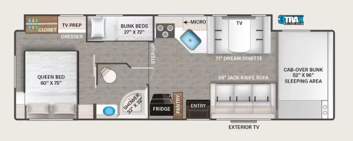 Thor Motor Coach Geneva 31VT floor plan