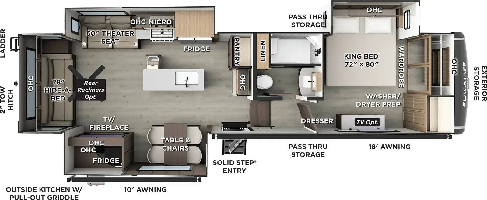 Forest River Flagstaff Classic F372RL floor plan