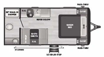 Keystone Hideout 178RB floor plan