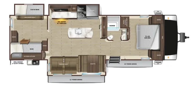 Highland Ridge Open Range Light 321BHS floor plan