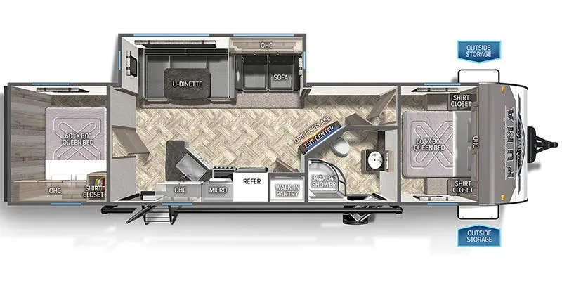 Palomino Puma 28BHSS2 floor plan
