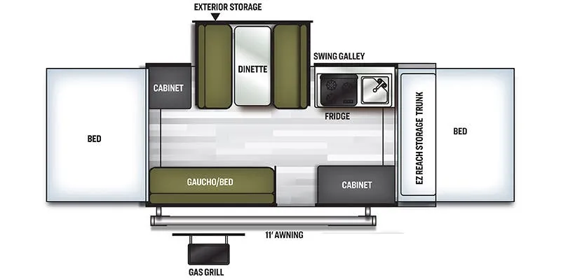 Forest River Rockwood Extreme Sports Package ESPÂ 2318 floor plan