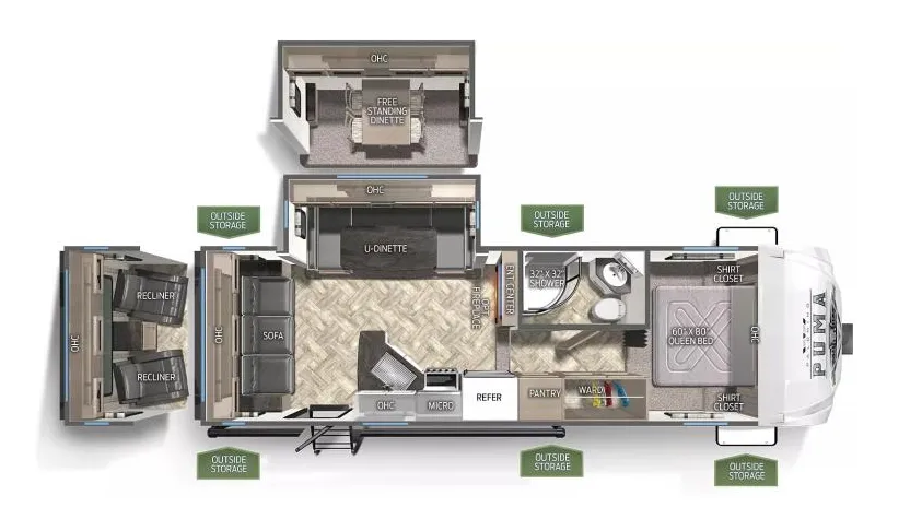 Palomino Puma 253FBS floor plan