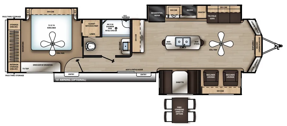 Coachmen Catalina Destination 39MKTS floor plan