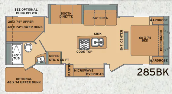 Shasta Flyte 285BK floor plan
