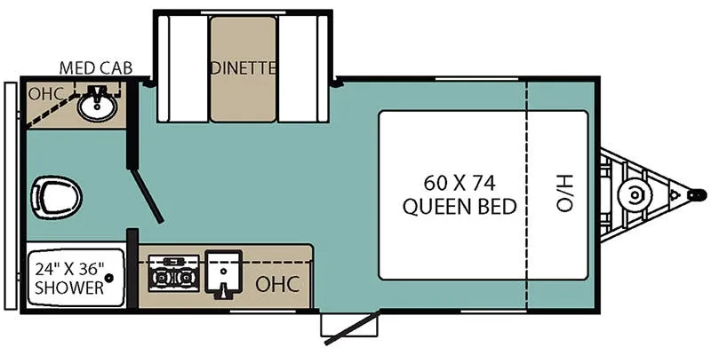 Coachmen Clipper Ultra-Lite 17FQS floor plan