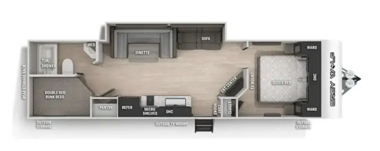 Forest River Cherokee Grey Wolf 28DT floor plan