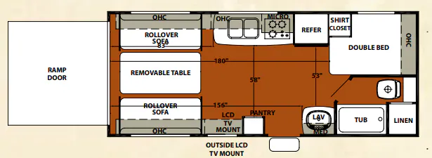 Forest River Cherokee Wolf Pack 19WP floor plan